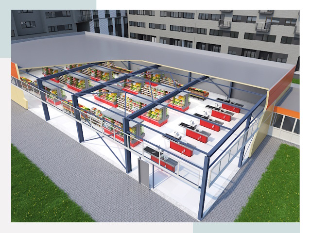 Строительство магазинов в Краснокамск от 608 руб. за м²