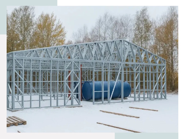 Металлические ангары в Краснокамске